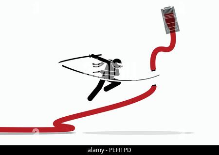 Vektorgrafiken zeigt das Konzept der WLAN-Internetverbindung. Stock Vektor