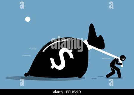 Artwork Illustration zeigt belohnen, harte Arbeit und Gewinn. Stock Vektor