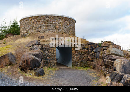 Kielder Skyspace auf Cat Cairn nr Kielder Water Stockfoto