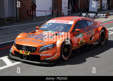 Lucas Auer in seinen Mercedes in der DTM 2018 in Brands Hatch, Großbritannien Stockfoto