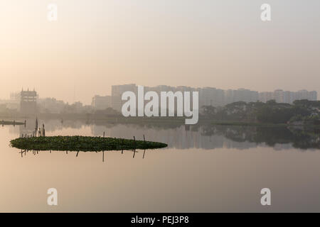 Verzweifelt, Urbanisierung, Dhaka Stockfoto