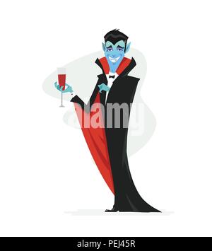 Vampire - Moderne cartoon Menschen Zeichen isoliert Abbildung Stock Vektor