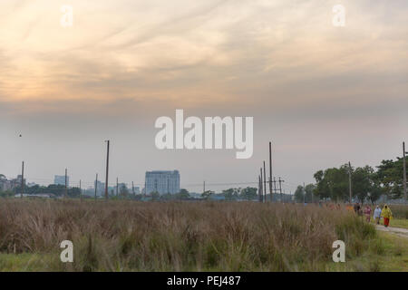 Verzweifelt, Urbanisierung, Dhaka Stockfoto