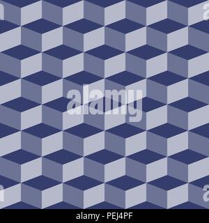 Abstrakte Bausteine visual Illusion nahtlose Muster Stock Vektor
