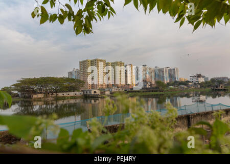 Verzweifelt, Urbanisierung, Dhaka Stockfoto