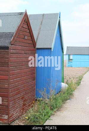 Badekabinen, Herne Bay, Kent Stockfoto