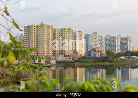 Verzweifelt, Urbanisierung, Dhaka Stockfoto