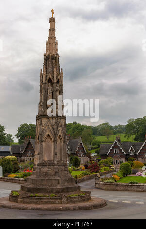 Die Mary Watt Russell Memorial Cross, Ilam, Staffordshire Stockfoto