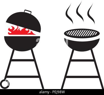 Vector Abbildung: einen Grill im Freien Stock Vektor
