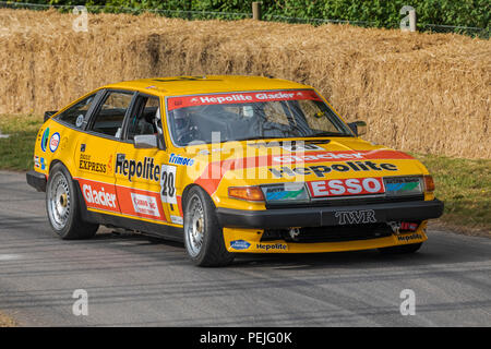 1983 Rover SD1 Vitesse, Ursprünglich lief von Steve Soper, hier durch Ken Clarke am Goodwood Festival 2018 von Geschwindigkeit, Sussex, UK. Stockfoto