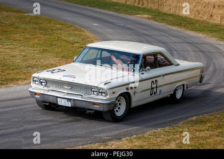 1963 Ford Galaxie 500, Jack Sears 1963 BSCC Auto gewinnen, hier von Bill Shepherd am Goodwood Festival 2018 von Geschwindigkeit, Sussex, UK. Stockfoto