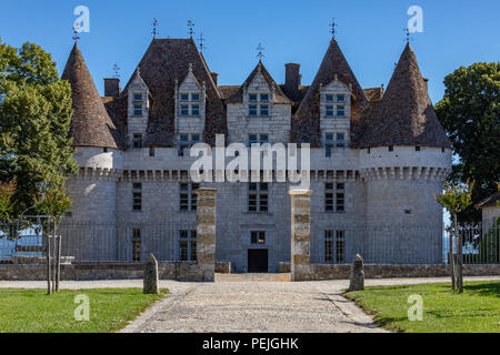 Chateau de Monbazillac in der Nähe der Stadt Bergerac an der Dordogne Bereich der Nouvelle-Aquitaine Region in Frankreich. Stockfoto