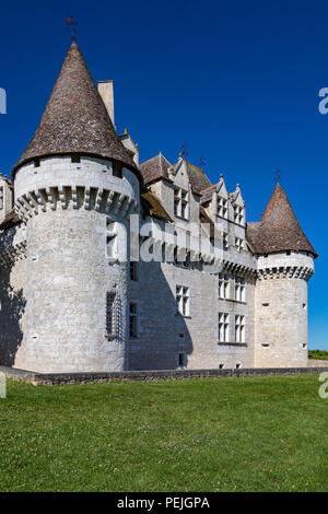 Chateau de Monbazillac in der Nähe der Stadt Bergerac an der Dordogne Bereich der Nouvelle-Aquitaine Region in Frankreich. Stockfoto