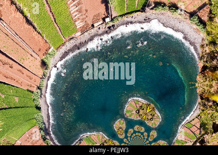 Kaleidoskopische Muster einer Madeira Landschaft, auf eigene Referenz Bild Stockfoto