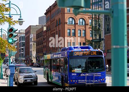 Milwaukee Street View Urban Fotografie Stockfoto