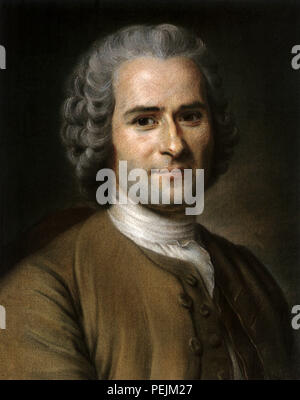 Portrait von Jean-Jacques Rousseau 1753, La Tour, Maurice-Quentin de Stockfoto