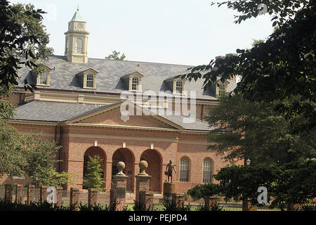 Tucker Hall Gebäude am College of William & Mary in Williamsburg, Virginia, USA Stockfoto