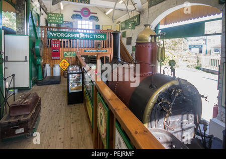 Museum in Corfe Castle Bahnhof, Swanage Railway, Dorset, England, Dorset, Großbritannien Stockfoto