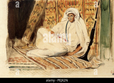 Junge arabische in seiner Wohnung, Delacroix, Eugene Stockfoto