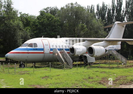 Hawker Siddeley / British Aerospace BA 146-100 Registrierung B-2701 an der zivilen Luftfahrt Museum, Peking, China, Juli 2018 Stockfoto