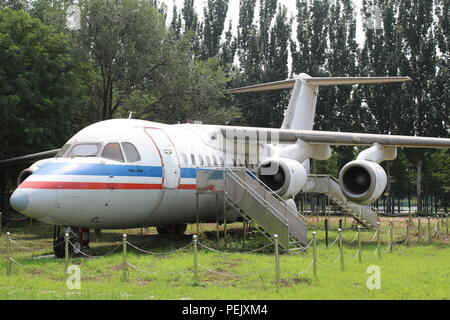 Hawker Siddeley / British Aerospace BA 146-100 Registrierung B-2701 an der zivilen Luftfahrt Museum, Peking, China, Juli 2018 Stockfoto