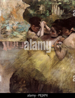 Tänzer Vorbereitung für das Ballett, Degas, Edgar Stockfoto