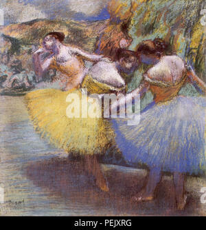 Tänzerinnen und Tänzer auf der Bühne, Degas, Edgar Stockfoto