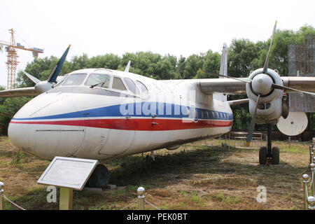 Xian Y7-100Registrierung B -3471 an der zivilen Luftfahrt Museum, Peking, China Stockfoto