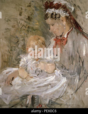 Julie mit ihrer Amme, Morisot, Berthe Stockfoto