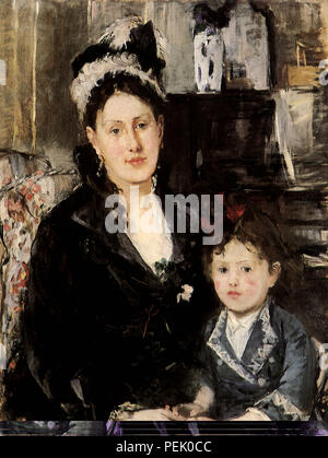 Porträt der Mme. Boursier und ihre Tochter, Morisot, Berthe Stockfoto