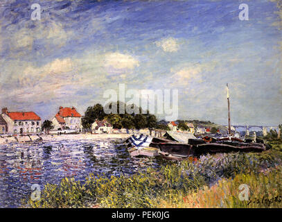 Der Fluss Loing Saint-Mammes, Sisley, Alfred Stockfoto