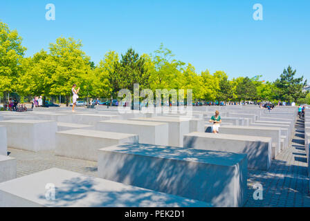 Denkmal für die ermordeten Juden Europas Holocaust-mahnmal, Mitte, Berlin, Deutschland Stockfoto