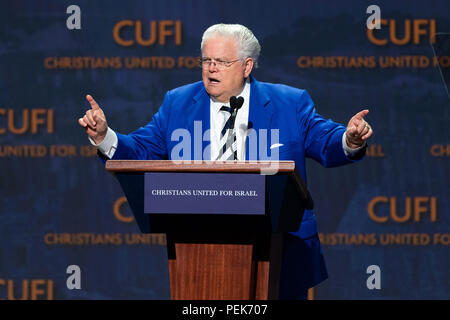 Pastor John Hagee, cufi Gründer und Vorsitzender, anlässlich der (cufi) Christen United für Israels Washingtoner Gipfel 2018 am Walter E. Washi gehalten Stockfoto