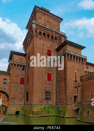 Mittelalterliche Schloss Estense in Ferrara Itay Stockfoto