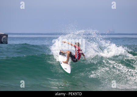 Jake Marshall konkurrieren in der US Open des Surfens 2018 Stockfoto