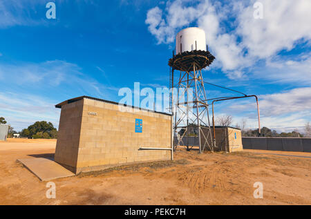 Öffentliche Einrichtungen im See in der Nähe von menindee Pamamaroo im Outback New South Wales Australien Stockfoto