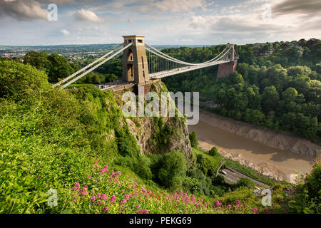 Großbritannien, England, Bristol, Avon Gorge, Brunels Clifton Suspension Bridge Stockfoto