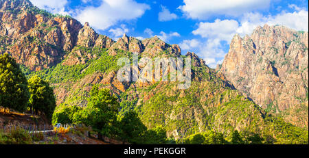 Beeindruckende Berge in Korsika, Frankreich. Stockfoto