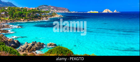 Schönen Strand der Insel Korsika, Strand Santa Giulia, Frankreich. Stockfoto