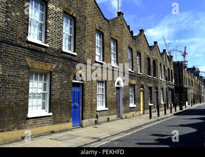 Georgische Arbeiter Cottages in Roupell Straße Lambeth London Uk Stockfoto