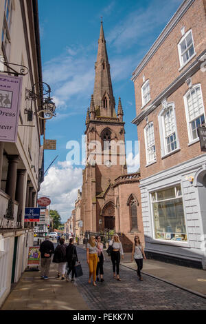 Die Guildhall, früher Kirche der Heiligen Dreifaltigkeit im Watergate Street, Chester. Stockfoto