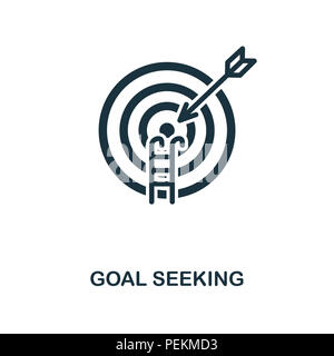 Ziel Suche nach kreativen Symbol. Einfaches element Abbildung. Ziel der Suche nach Begriff symbol Design vom Projektmanagement Sammlung. Für mobile verwendet werden. Stockfoto