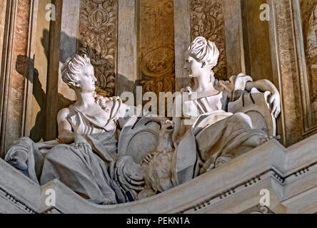 Italien Piemont Turin Palazzo Madama - Senat Hallendecke - Fahrrad-route Stockfoto