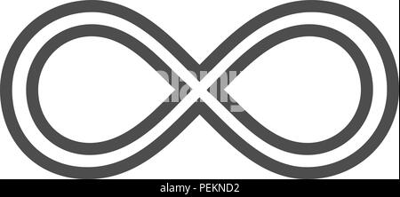 Infinity Vektor symbol Loop. Abbildung 8 Symbol, Ewigkeit logo Anmelden original Design, ewig Ewigkeit Knoten, Nummer 8 invertiert im flachen Stil. Stock Vektor