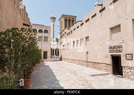 Al Fahidi im Historischen Viertel, auch als Al Bastakiya, in Dubai, Vereinigte Arabische Emirate bekannt Stockfoto