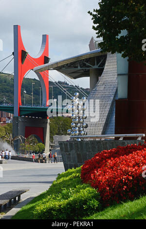 La Salve Brücke, Bilbao, Spanien Stockfoto