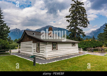 Northwest Mounted Police Barracks, Canmore, Alberta, Kanada Stockfoto