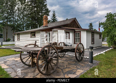 Northwest Mounted Police Barracks, Canmore, Alberta, Kanada Stockfoto