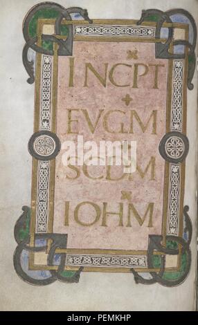 Evangelien von Lukas und Johannes - caption' Incipit von St John's Evangelium" Stockfoto