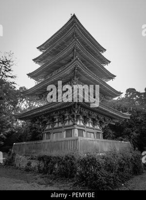 5-stöckige Pagode (Gojunoto, ca. 1644) von Toji Tempel in Kyoto, Japan. Die Pagode ist eine der UNESCO-Welterbe. Stockfoto